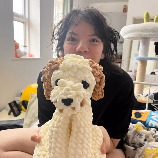 Photo from Libby's review of Custom Amigurumi Dog plushie | personalised replica plushie from your photos